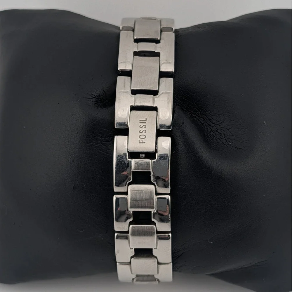 Fossil ES-1107 F2 Tank Watch Patterned Dial All Stainless Steel‎ WR100